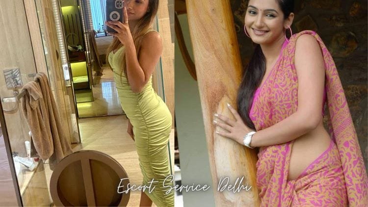 Best Escort Service In Delhi 2 girls Working With Indian Call Girls 1 wearing a Saree And 1 wear dress