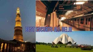Delhi Picture In this photo, Kutumb Minar and Lotus Temple are seen, Metro is also visible. Through this photo, I want to inform you about the services of Delhi escorts.